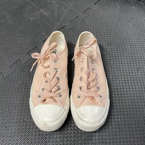 Converse pink patterned shoes
